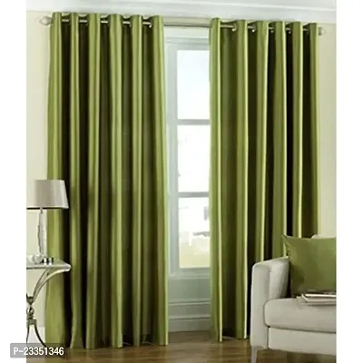 GeoNature Polyester Window Blue Curtains Set of 2 Size (4x5Feet) G2CR5F-17-thumb0