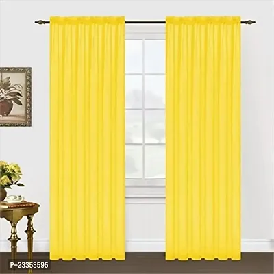 GeoNature Polyester Window Yellow Curtains Set of 2 Size (4x5Feet) G2CR5F-38-thumb0