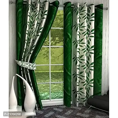 GEO NATURE Polyester Curtain Set of 2
