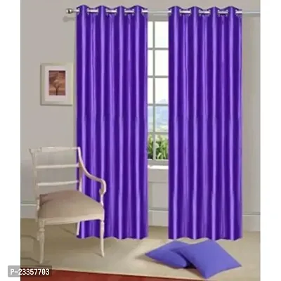 GeoNature Polyester Purple Curtains Set of 2 Size (4x7Feet) G2CR7F-22