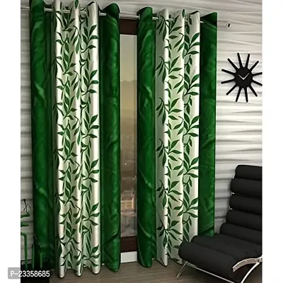 Geonature Green kolavery Polyster Door Curtains Set of 2 (size-4x7) PT2C-157-thumb0
