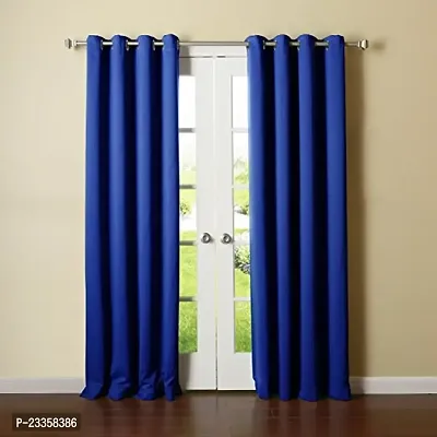 Geonature Polyster Eyelet Navy Blue Window Curtains Set of 3 (size-4x5) G3CR5F-1-thumb0