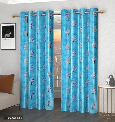 Classic Polyester Printed Window Curtain, Pack of 2-thumb0