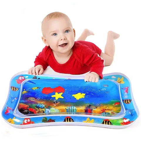 JIG'sMART Tummy Time Water Mat for Babies Water Bed for Kids Water Play Mat for Babies Indoor and Outdoor Inflatable Baby Mat Leakproof Water Play Mat for Baby