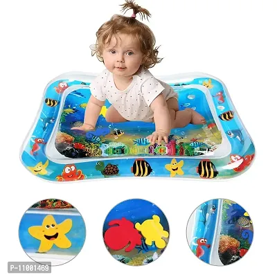 JIG'sMART Tummy Time Water Mat for Babies Water Bed for Kids Water Play Mat for Babies Indoor and Outdoor Inflatable Baby Mat Leakproof Water Play Mat for Baby-thumb4