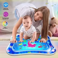 JIG'sMART Tummy Time Water Mat for Babies Water Bed for Kids Water Play Mat for Babies Indoor and Outdoor Inflatable Baby Mat Leakproof Water Play Mat for Baby-thumb1