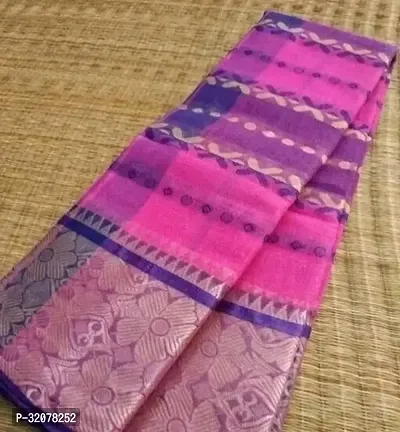 Classic Multicoloured Cotton Woven Design Saree For Women-thumb0