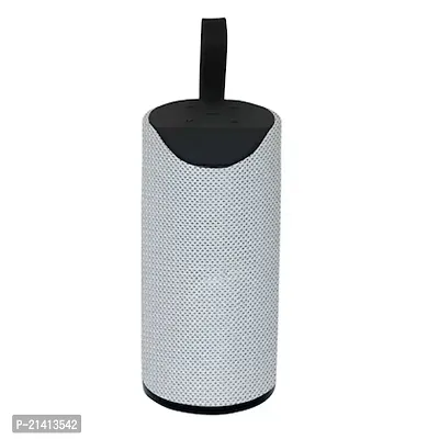 Stylish Grey Portable Bluetooth Speaker With Super Bass Compatible With Android, iOS And Windows-thumb0