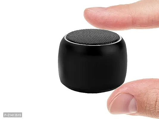 Stylish Black Portable Bluetooth Speaker With Super Bass Compatible With Android, iOS And Windows-thumb0