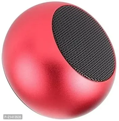Stylish Red Portable Bluetooth Speaker With Super Bass Compatible With Android, iOS And Windows-thumb0