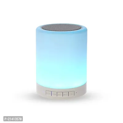 Stylish Blue Portable Bluetooth Speaker With Super Bass Compatible With Android, iOS And Windows-thumb0