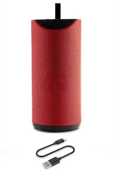 Stylish Red Portable Bluetooth Speaker With Super Bass Compatible With Android, iOS And Windows