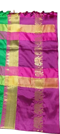 Classic Cotton Silk Saree with Blouse piece For Women-thumb1