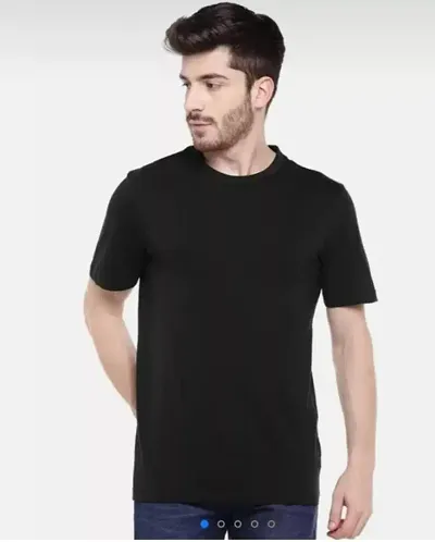 Stylish Solid Round Neck T-Shirts For Men