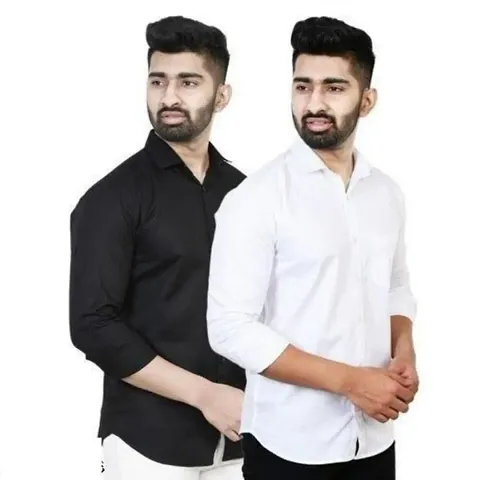 Comfortable Blend Long Sleeve Shirt For Men