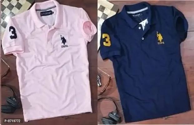 Trendy Combo of 2  Polo T-Shirts for Men-thumb0