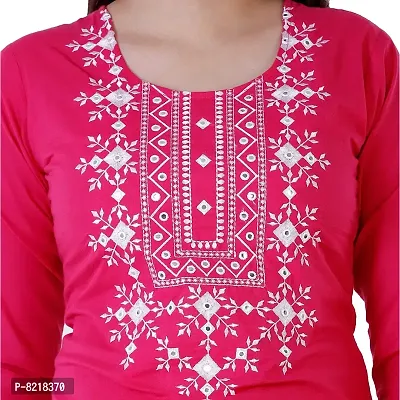 P PRIYA FASHION Beautiful Embroidered Cotton Kurta for Women-thumb5