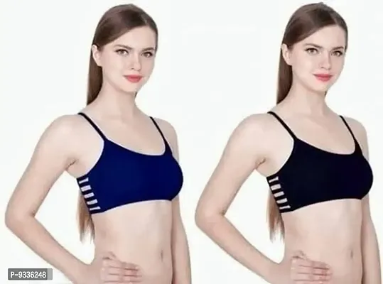 six belt bra (blue-black) pack of-2-thumb0