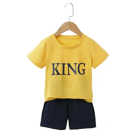 Stylish Fancy Blend T-ShirtS With Shorts For Boys