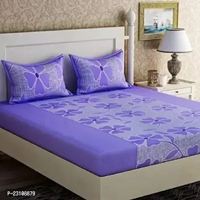 Fancy Microfiber Printed Bedsheet with 2 Pillow Covers-thumb0