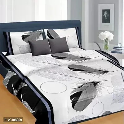 Fancy Cotton Printed Bedsheet with 2 Pillow Covers-thumb0