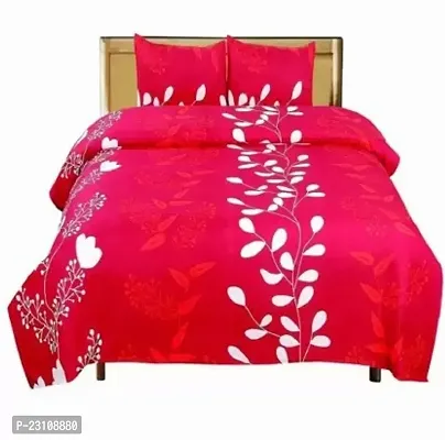 Fancy Microfiber Printed Bedsheet with 2 Pillow Covers-thumb0