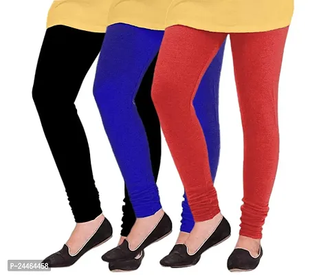 Elegant Woolen Solid Leggings For Women And Girls- Pack Of 3