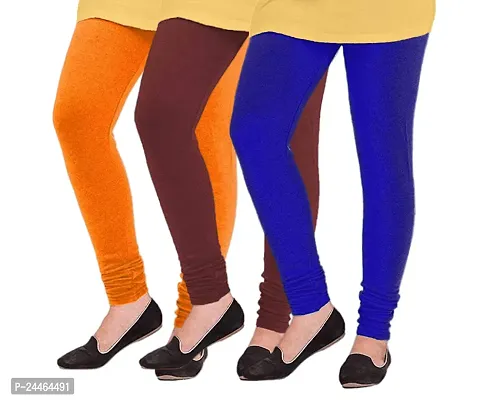 Elegant Woolen Solid Leggings For Women And Girls- Pack Of 3-thumb0