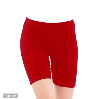 Stylish & Comfortable Women Short For Gym, Yoga, Sports Activities (Red)-thumb2