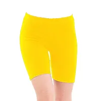 Stylish & Comfortable Women Short For Gym, Yoga, Sports Activities (Yellow)-thumb1