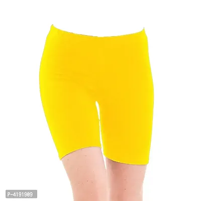 Stylish & Comfortable Women Short For Gym, Yoga, Sports Activities (Yellow)-thumb2