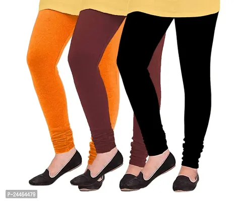 Elegant Woolen Solid Leggings For Women And Girls- Pack Of 3