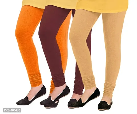 Elegant Woolen Solid Leggings For Women And Girls- Pack Of 3