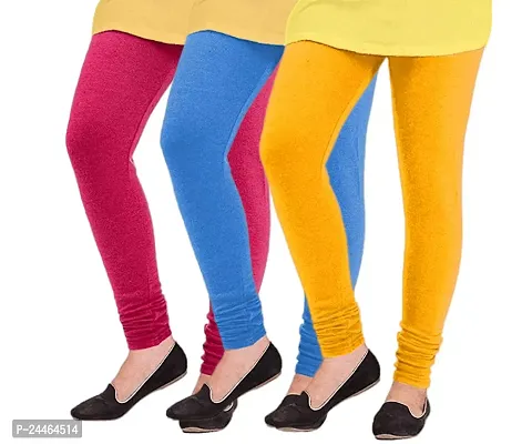 Elegant Woolen Solid Leggings For Women And Girls- Pack Of 3-thumb0