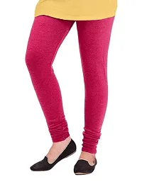 Elegant Woolen Solid Leggings For Women And Girls- Pack Of 3-thumb1