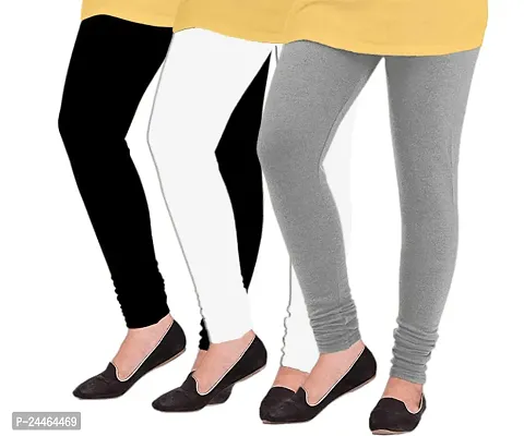 Elegant Woolen Solid Leggings For Women And Girls- Pack Of 3