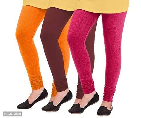 Elegant Woolen Solid Leggings For Women And Girls- Pack Of 3