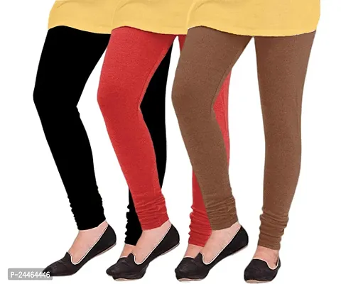 Elegant Woolen Solid Leggings For Women And Girls- Pack Of 3