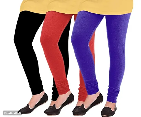 Elegant Woolen Solid Leggings For Women And Girls- Pack Of 3