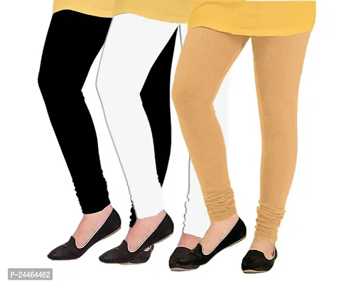 Elegant Woolen Solid Leggings For Women And Girls- Pack Of 3