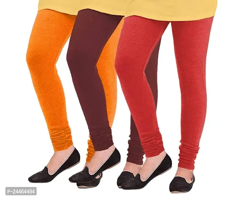 Elegant Woolen Solid Leggings For Women And Girls- Pack Of 3