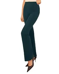 High Waist Bell Bottom Trouser/Wide Leg  Trouser for Women  Girls (Colour: Teal)-thumb2