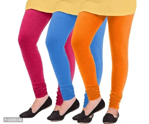 Winter Wear Woolen Legging for women (Color: Pink, Sky Blue, Orange)-thumb0