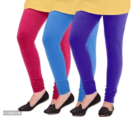 Winter Wear Woolen Legging for women (Color: Pink, Sky Blue, Purple)-thumb0