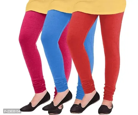 Winter Wear Woolen Legging for women (Color: Pink, Sky Blue, Red)-thumb0