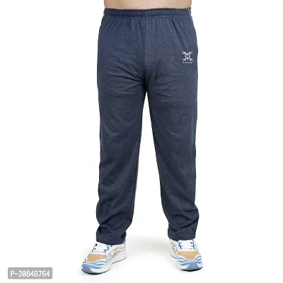 Stylish light blue cotton blend track pants for men