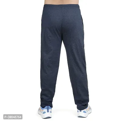 Stylish light blue cotton blend track pants for men-thumb3