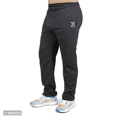 Stylish grey  cotton blend track pants for men-thumb2