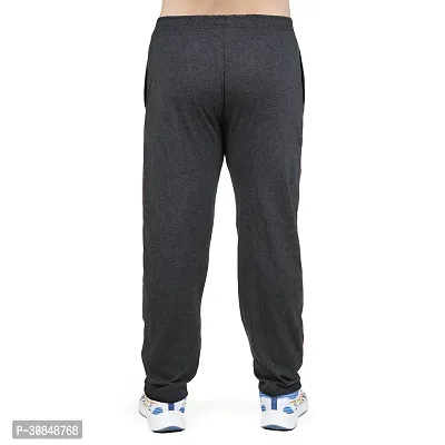 Stylish grey  cotton blend track pants for men-thumb3