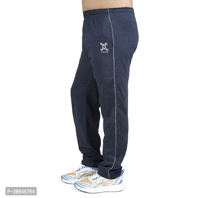 Stylish light blue cotton blend track pants for men-thumb2